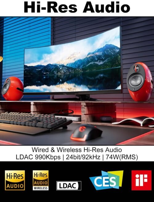 Edifier e25HD 74W 2.0 Bluetooth Multimedia Speakers – Red Edifier e25HD 74W 2.0 Bluetooth Multimedia Speakers – Red