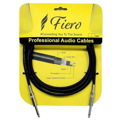 Fiero Jack Mono to Mono Audio Cable – 3 Meter, Black