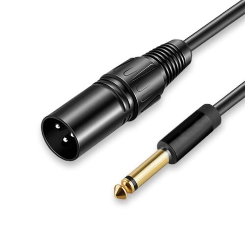 Fiero TRS Stereo Male to XLR Male Cable – 5 Meter, Black