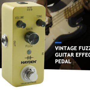 HAYDEN Analog Fuzz Pedal for Electric Guitar Bass True Bypass (FUZZ)