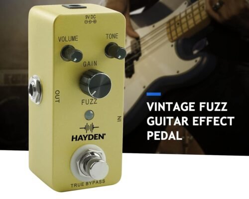 HAYDEN Analog Fuzz Pedal for Electric Guitar Bass True Bypass (FUZZ)