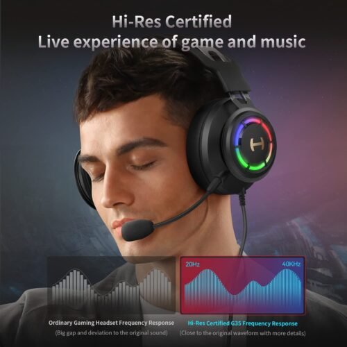 Edifier G35 USB Gaming Headset – 7.1 Surround Sound, RGB, 50mm – Black Edifier G35 USB Gaming Headset – 7.1 Surround Sound, RGB, 50mm – Black