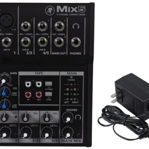 Mackie Mix 5 Compact 5 Channel Analog Audio Mixer Mackie Mix 5 Compact 5 Channel Analog Audio Mixer
