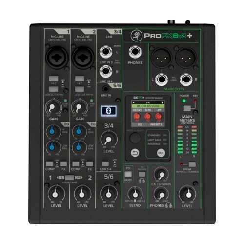Mackie ProFX6v3+ 6-Channel Analog Mixer Mackie ProFX6v3+ 6-Channel Analog Mixer