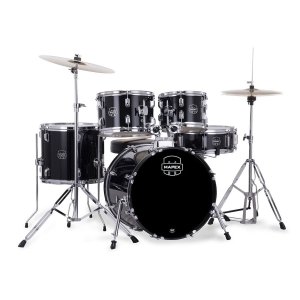 Mapex Comet 5-Pcs Hybrid Acoustic Drum Set CM5295FTCDK Dark Black With Cymbals 14-16-20