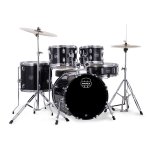 Mapex Comet 5-Pcs Hybrid Acoustic Drum Set CM5295FTCDK Dark Black With Cymbals 14-16-20