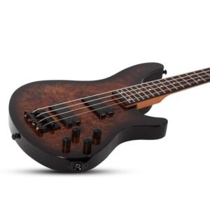 Schecter C-4 Standard 4-String Bass Guitar 3970 - Tobacco Burl