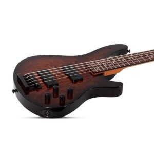 Schecter C-5 Standard 5-String Bass Guitar - Tobacco Burl 3972 2 Schecter C-5 Standard 5-String Bass Guitar - Tobacco Burl 3972