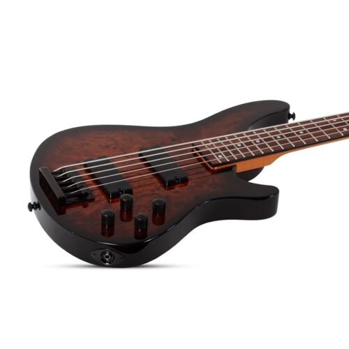 Schecter C-5 Standard 5-String Bass Guitar - Tobacco Burl 3972 2 Schecter C-5 Standard 5-String Bass Guitar - Tobacco Burl 3972