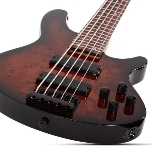 Schecter C-5 Standard 5-String Bass Guitar - Tobacco Burl 3972 3 Schecter C-5 Standard 5-String Bass Guitar - Tobacco Burl 3972