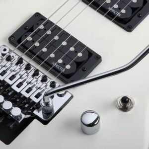 Schecter C-6 FR Deluxe Electric Guitar - Satin White 435