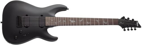 Schecter Damien-7 SBK 7-String Electric Guitar, Black 2 Schecter Damien-7 SBK 7-String Electric Guitar, Black