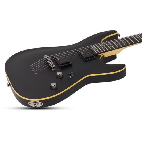 Schecter Demon-6 ABSN Electric Guitar 3660 With Bag - Aged Black Satin 3 Schecter Demon-6 ABSN Electric Guitar 3660 With Bag - Aged Black Satin