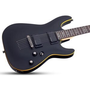 Schecter Demon-6 ABSN Electric Guitar 3660 With Bag - Aged Black Satin 4 Schecter Demon-6 ABSN Electric Guitar 3660 With Bag - Aged Black Satin