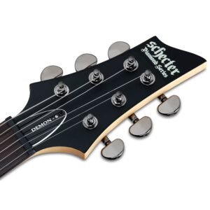Schecter Demon-6 ABSN Electric Guitar 3660 With Bag - Aged Black Satin 7 Schecter Demon-6 ABSN Electric Guitar 3660 With Bag - Aged Black Satin