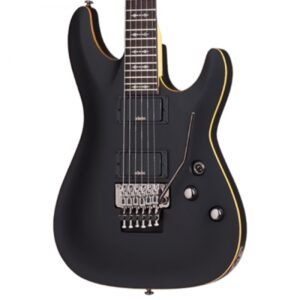 Schecter Demon-6 FR ABSN 6-String Electric Guitar With Bag - Aged Black Satin 3661 Schecter Demon-6 FR ABSN 6-String Electric Guitar With Bag - Aged Black Satin 3661