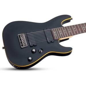 Schecter Demon-8 8-String Electric Guitar - Aged Black Satin 3663 2 Schecter Demon-8 8-String Electric Guitar - Aged Black Satin 3663