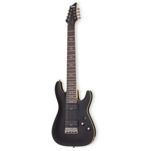 Schecter Demon-8 8-String Electric Guitar - Aged Black Satin 3663 Schecter Demon-8 8-String Electric Guitar - Aged Black Satin 3663