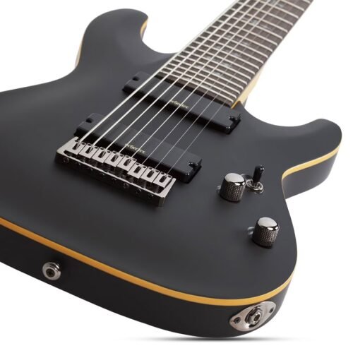 Schecter Demon-8 8-String Electric Guitar - Aged Black Satin 3663 4 Schecter Demon-8 8-String Electric Guitar - Aged Black Satin 3663