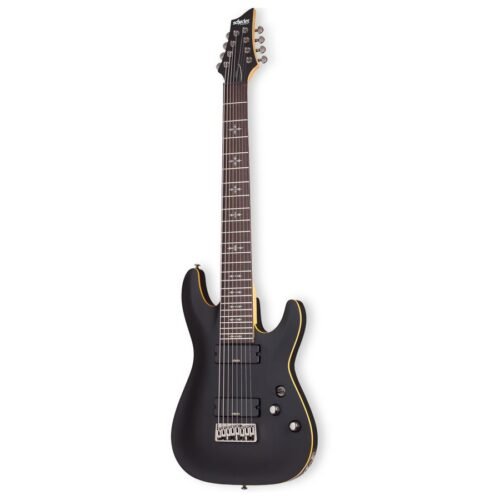 Schecter Demon-8 8-String Electric Guitar - Aged Black Satin 3663