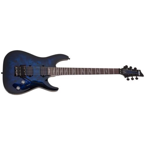 Schecter Omen Elite-6 FR Electric Guitar 2455 With Bag - See Thru Blue Burst