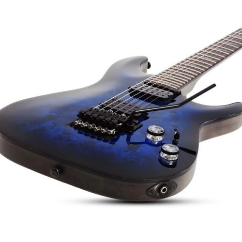 Schecter Omen Elite-6 FR Electric Guitar 2455 With Bag - See Thru Blue Burst