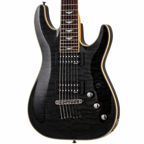 Schecter Omen Extreme-7 STBLK Electric Guitar With Bag - See-Thru Black