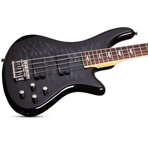 Schecter Stiletto Extreme-4 STBLK 4-String Bass Guitar - See-Thru Black