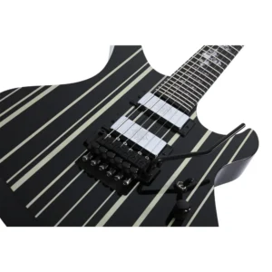 Schecter Synyster Custom 6 String Electric Guitar - Gloss Black with Silver Pinstripes 2 Schecter Synyster Custom 6 String Electric Guitar - Gloss Black with Silver Pinstripes