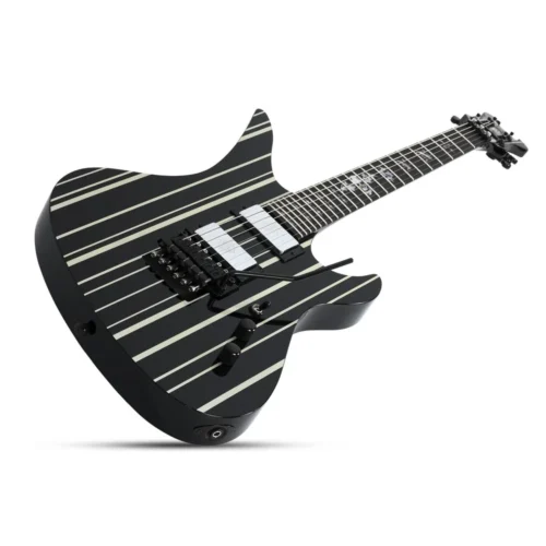Schecter Synyster Custom 6 String Electric Guitar - Gloss Black with Silver Pinstripes 3 Schecter Synyster Custom 6 String Electric Guitar - Gloss Black with Silver Pinstripes