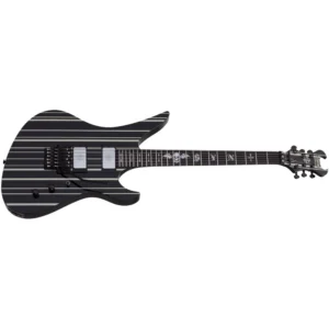 Schecter Synyster Custom 6 String Electric Guitar - Gloss Black with Silver Pinstripes Schecter Synyster Custom 6 String Electric Guitar - Gloss Black with Silver Pinstripes