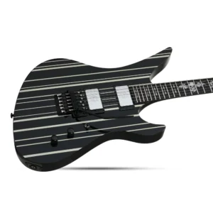 Schecter Synyster Custom 6 String Electric Guitar - Gloss Black with Silver Pinstripes 4 Schecter Synyster Custom 6 String Electric Guitar - Gloss Black with Silver Pinstripes