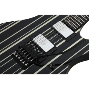 Schecter Synyster Custom 6 String Electric Guitar - Gloss Black with Silver Pinstripes 5 Schecter Synyster Custom 6 String Electric Guitar - Gloss Black with Silver Pinstripes