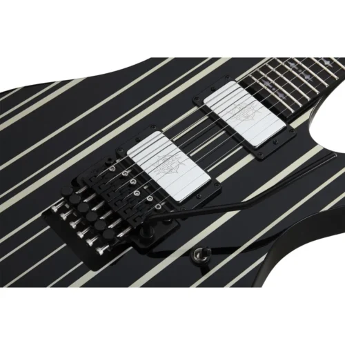 Schecter Synyster Custom 6 String Electric Guitar - Gloss Black with Silver Pinstripes 5 Schecter Synyster Custom 6 String Electric Guitar - Gloss Black with Silver Pinstripes