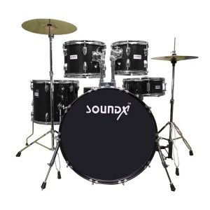 Sound X SX-1020 5-Piece Acoustic Drum Set With Hardware And Cymbals