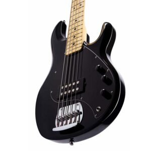 Sterling Stingray RAY5 5-String Maple Fingerboard Bass Guitar - Black
