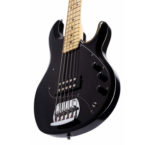 Sterling Stingray RAY5 5-String Maple Fingerboard Bass Guitar - Black