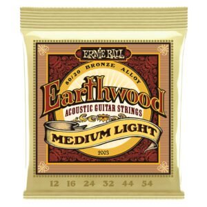 Ernie Ball Earthwood Medium Light 80/20 Bronze Acoustic Guitar Strings - 12-54 Gauge Ernie Ball Earthwood Medium Light 80/20 Bronze Acoustic Guitar Strings - 12-54 Gauge