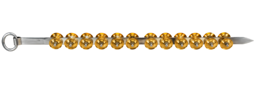 Chimta – Silver Metal Body with 6 Pairs Brass Bells Chimta – Silver Metal Body with 6 Pairs Brass Bells
