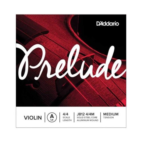 D'Addario Prelude Violin Single A String, J812 4/4 Scale, Medium Tension