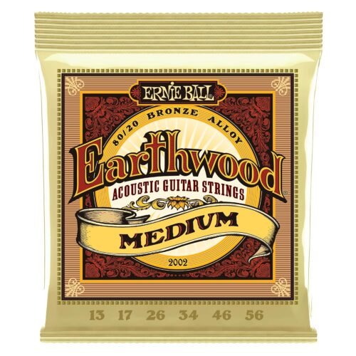 Ernie Ball 2002 Earthwood Medium 80/20 Bronze Acoustic String Set (13-56) Ernie Ball 2002 Earthwood Medium 80/20 Bronze Acoustic String Set (13-56)
