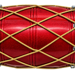 Dhol – Red Body with Rope Lacing Dhol – Red Body with Rope Lacing