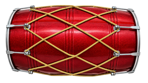 Dhol – Red Body with Rope Lacing
