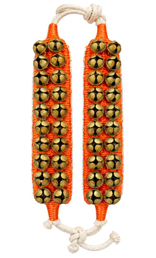 Orange Ghungroo Bells – Brass Bells with Orange Thread
