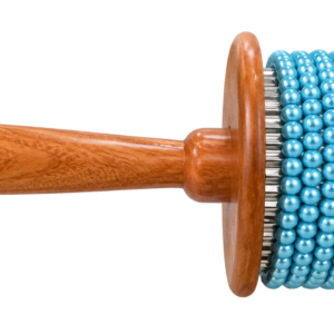 Cabasa – Wooden Body with Blue Beads