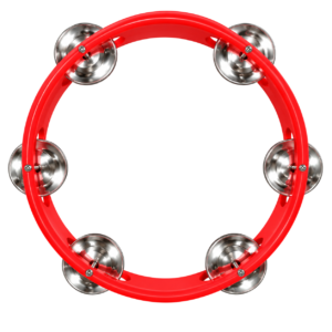 Tambourine – Plastic Body, Red Finish