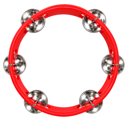 Tambourine – Plastic Body, Red Finish