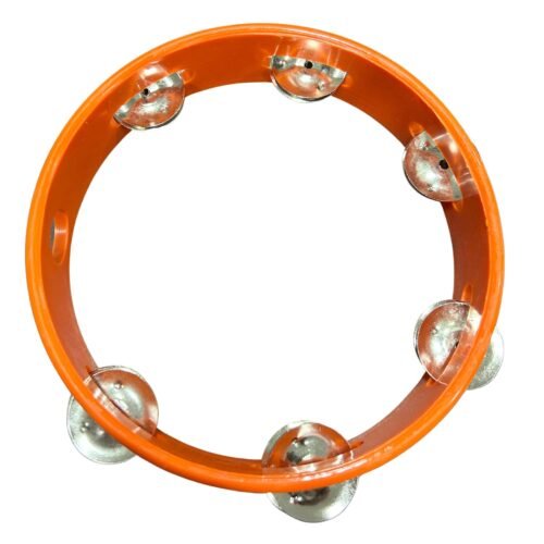 Tambourine – Plastic Body, Orange Finish