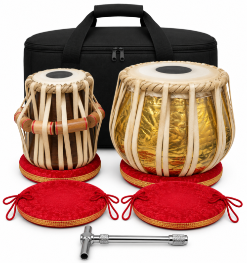 Tabla – Premium Brass Body 3.74 Kg with Bag & Hammer
