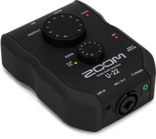 Zoom U-22 Handy Audio Interface, Black